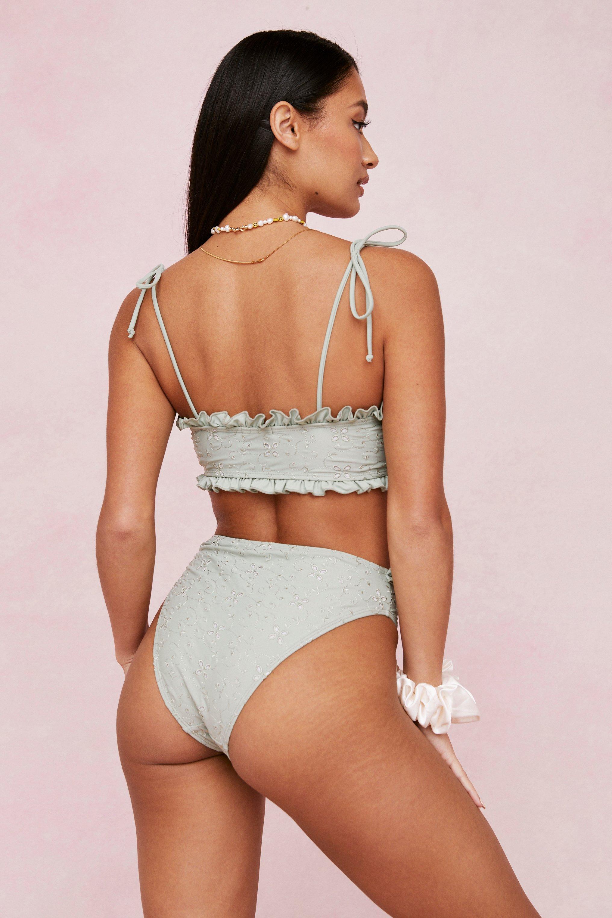 Ruched High Waisted - Bikini Bottom