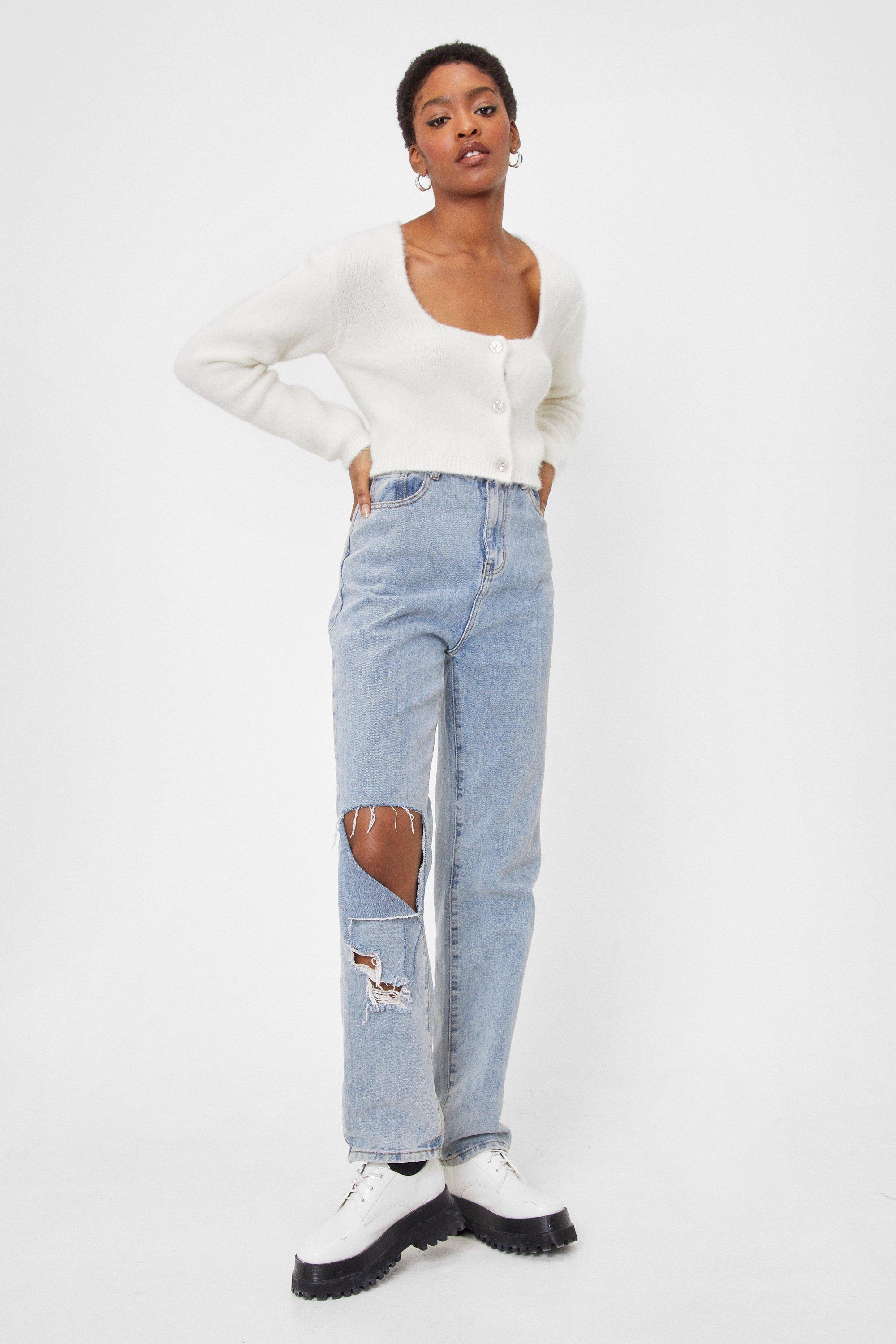 Knitted Button Down Cropped Cardigan Nasty Gal