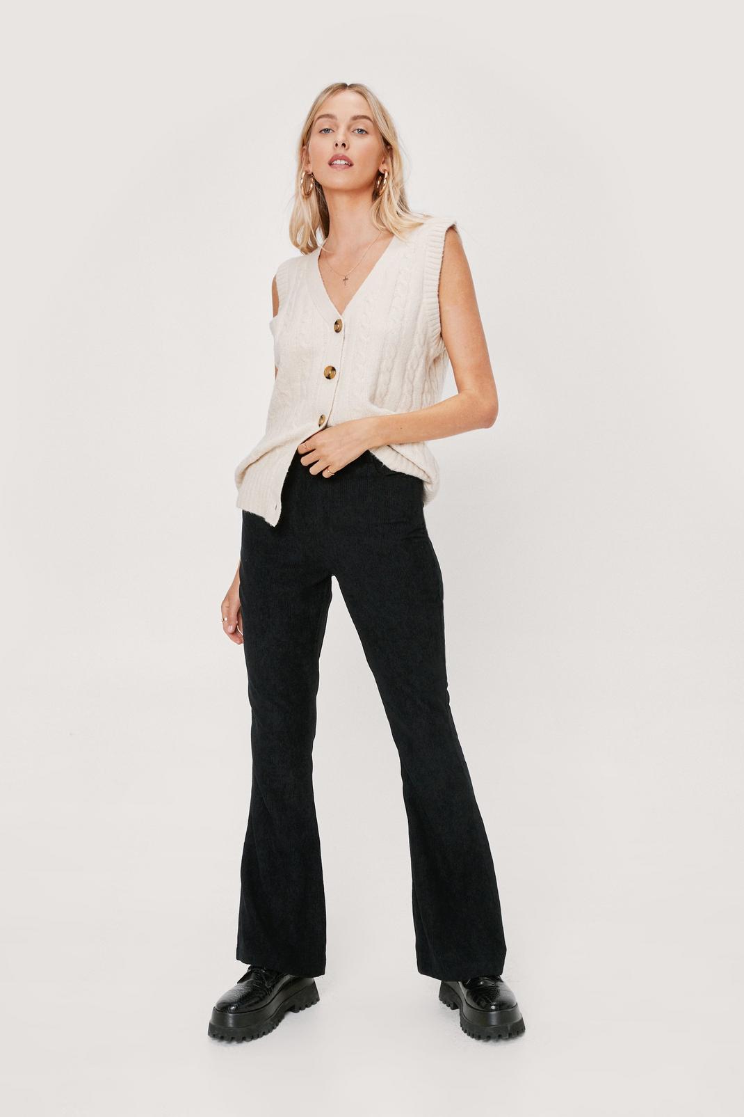 105 Corduroy High Waisted Flare Pants image number 1