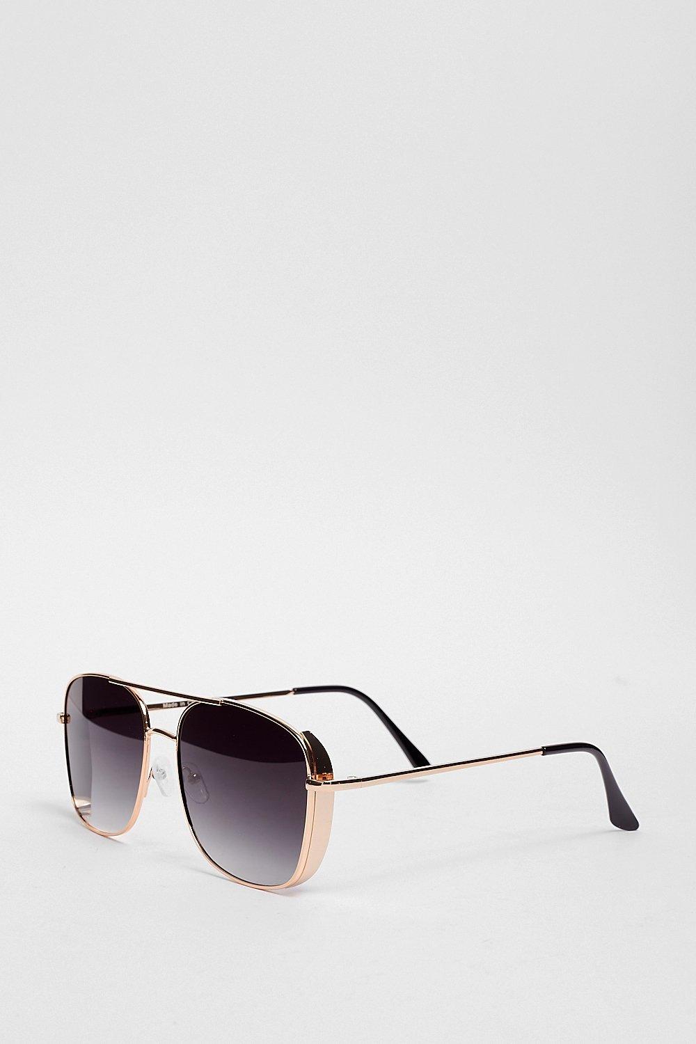 Black tinted aviator outlet sunglasses