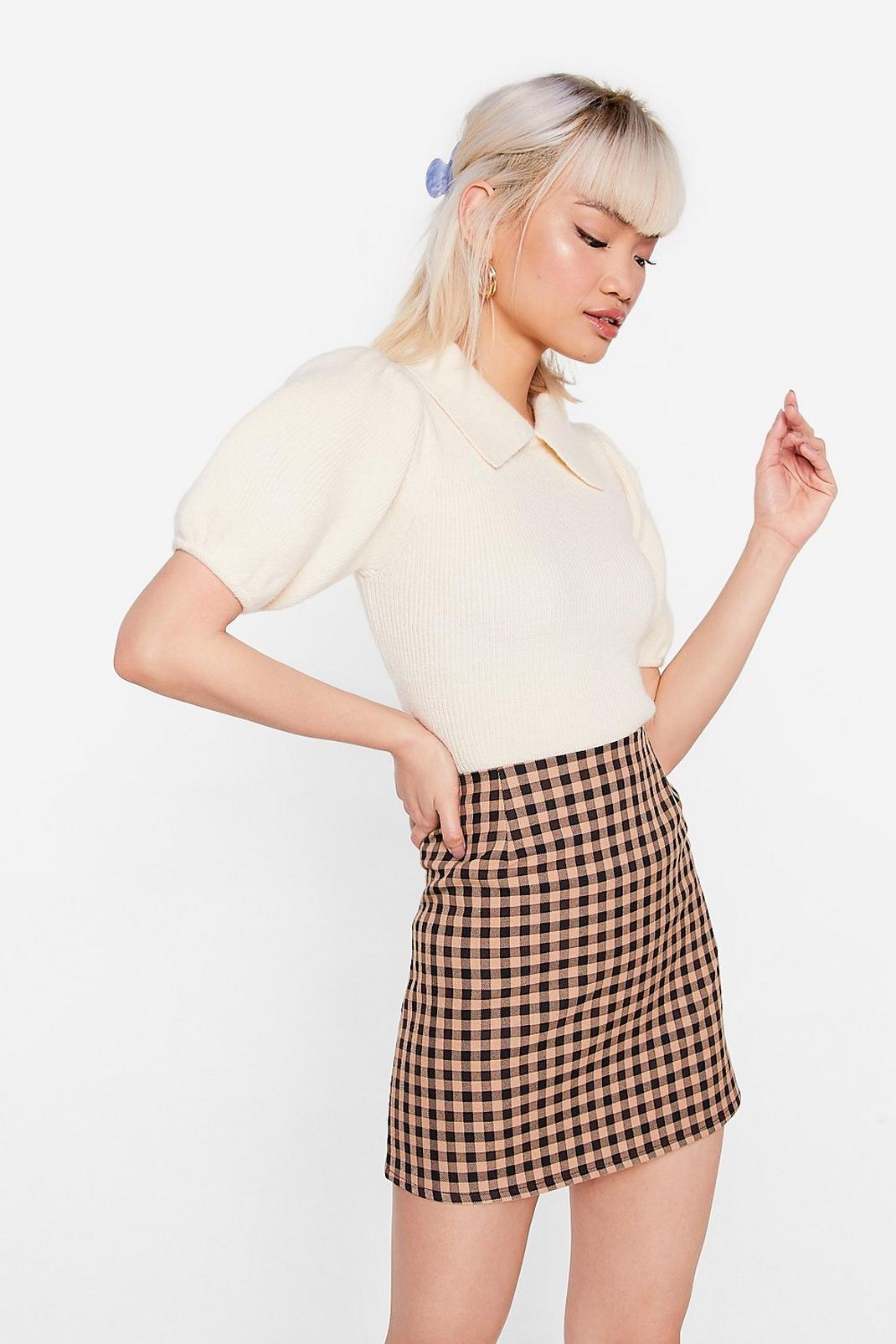 Gimme a Mini Petite Check Skirt image number 1