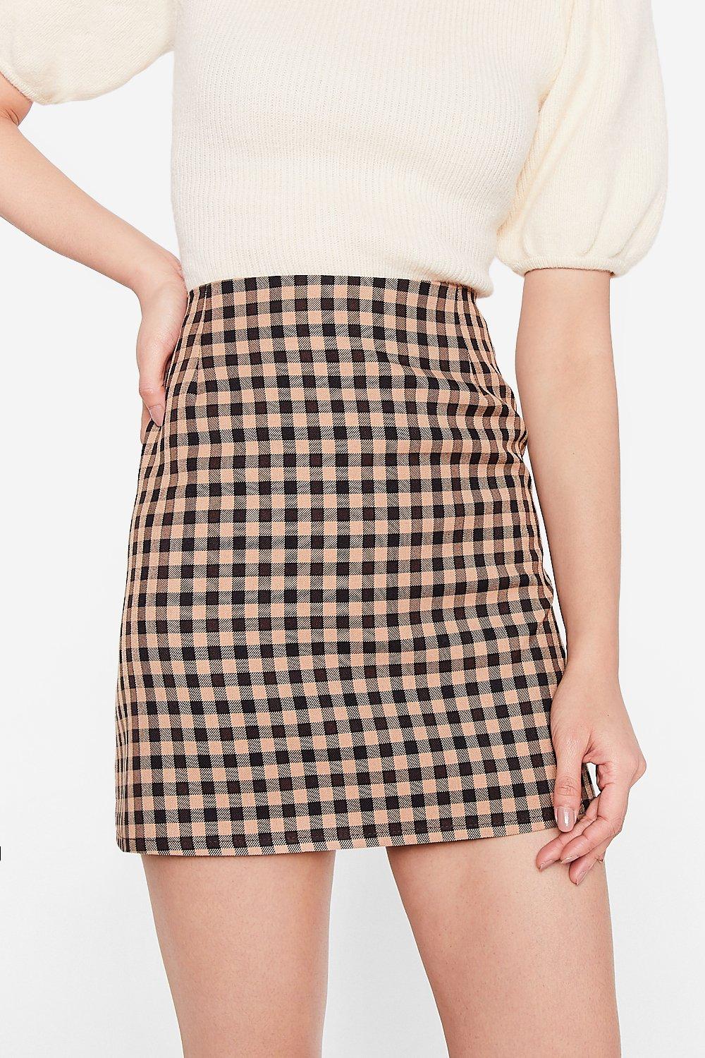 Petite check skirts hotsell