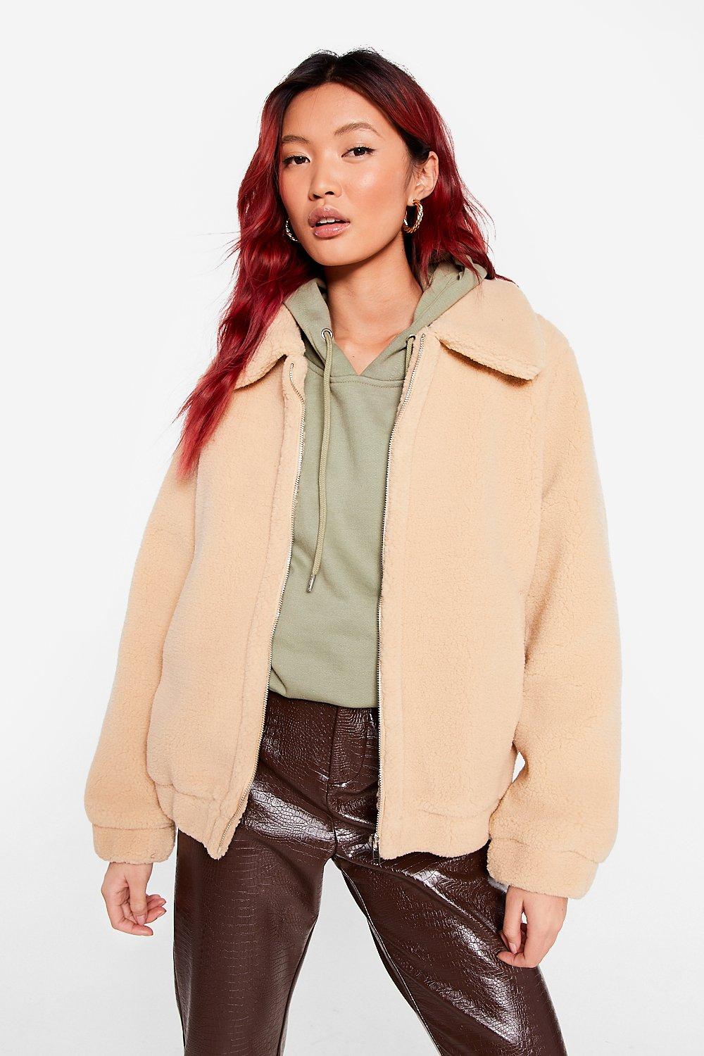 mink pink teddy coat