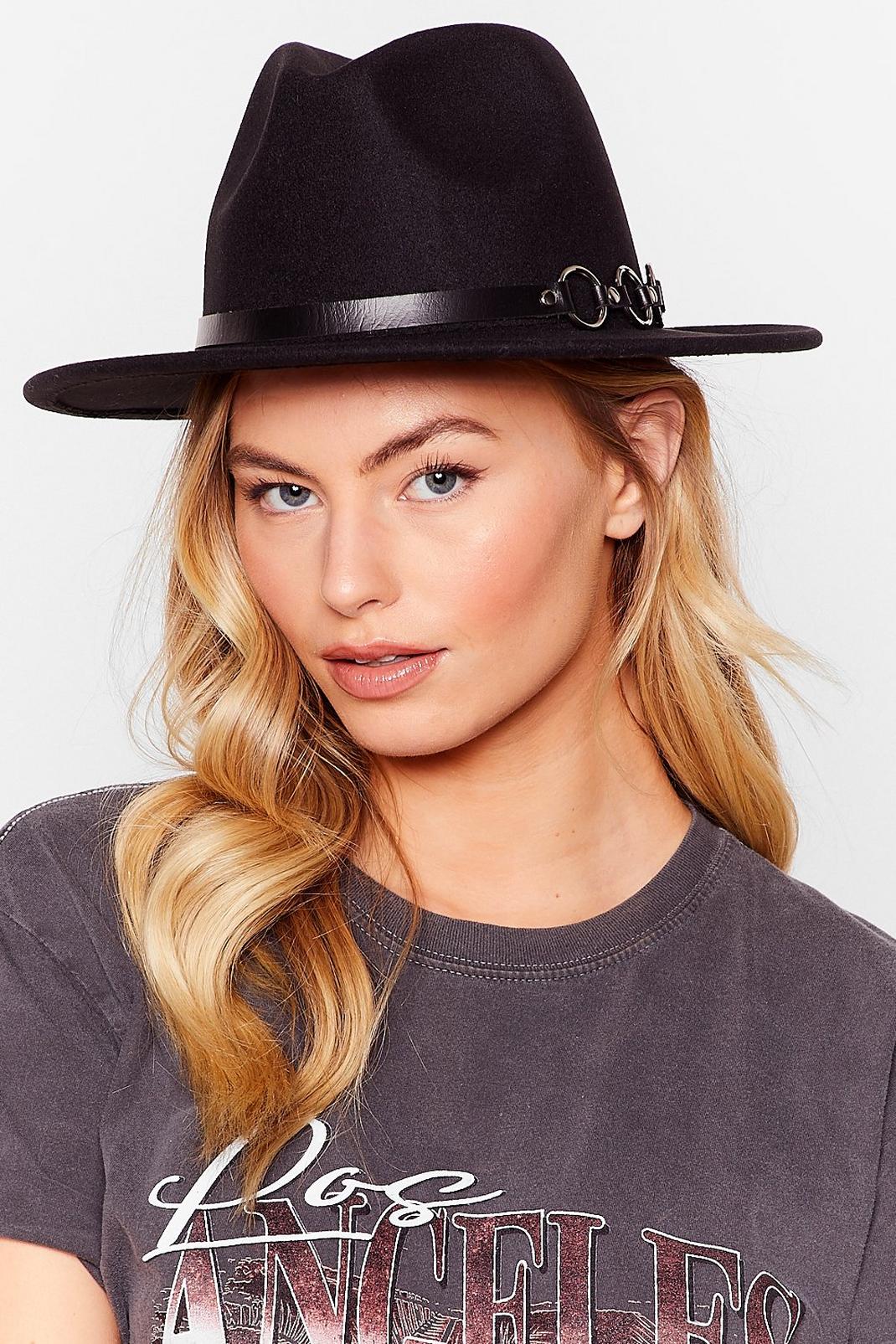 We Don't Know a Ring Faux Wool Fedora Hat image number 1