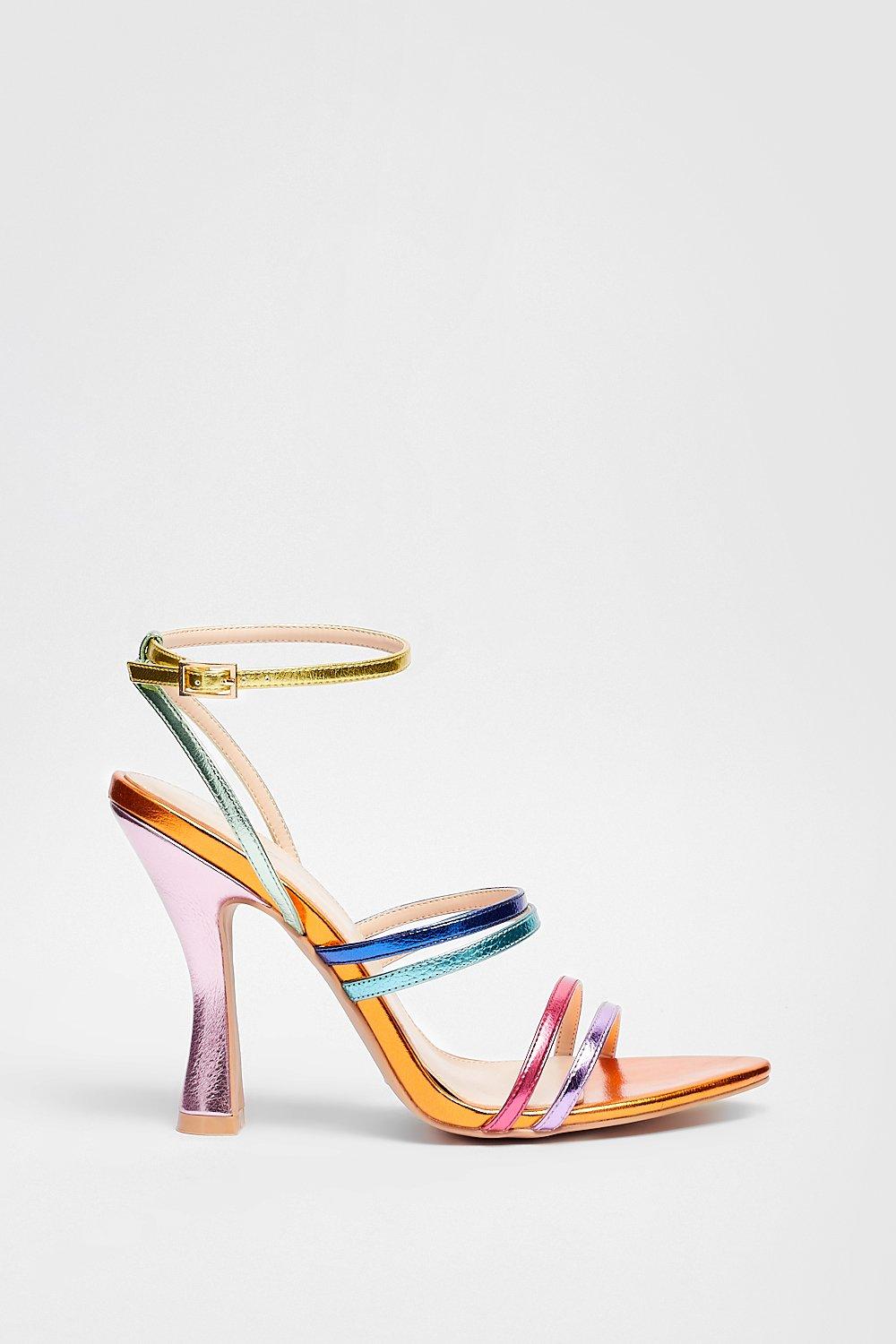 metallic heels