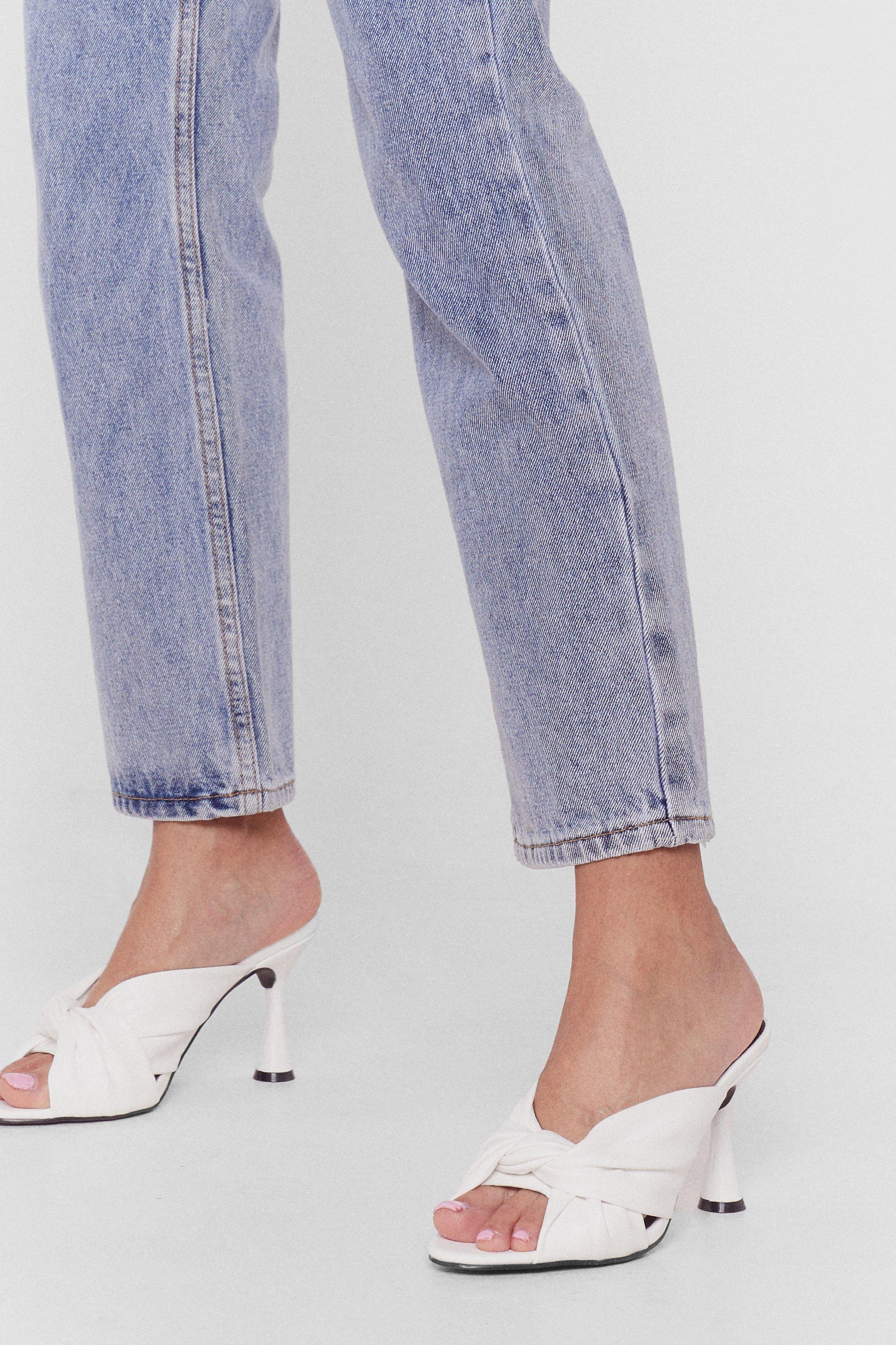 【COLOR iN ID】twisted stiletto mule Faux Leather Twisted Stiletto Heeled Mules | Nasty Gal