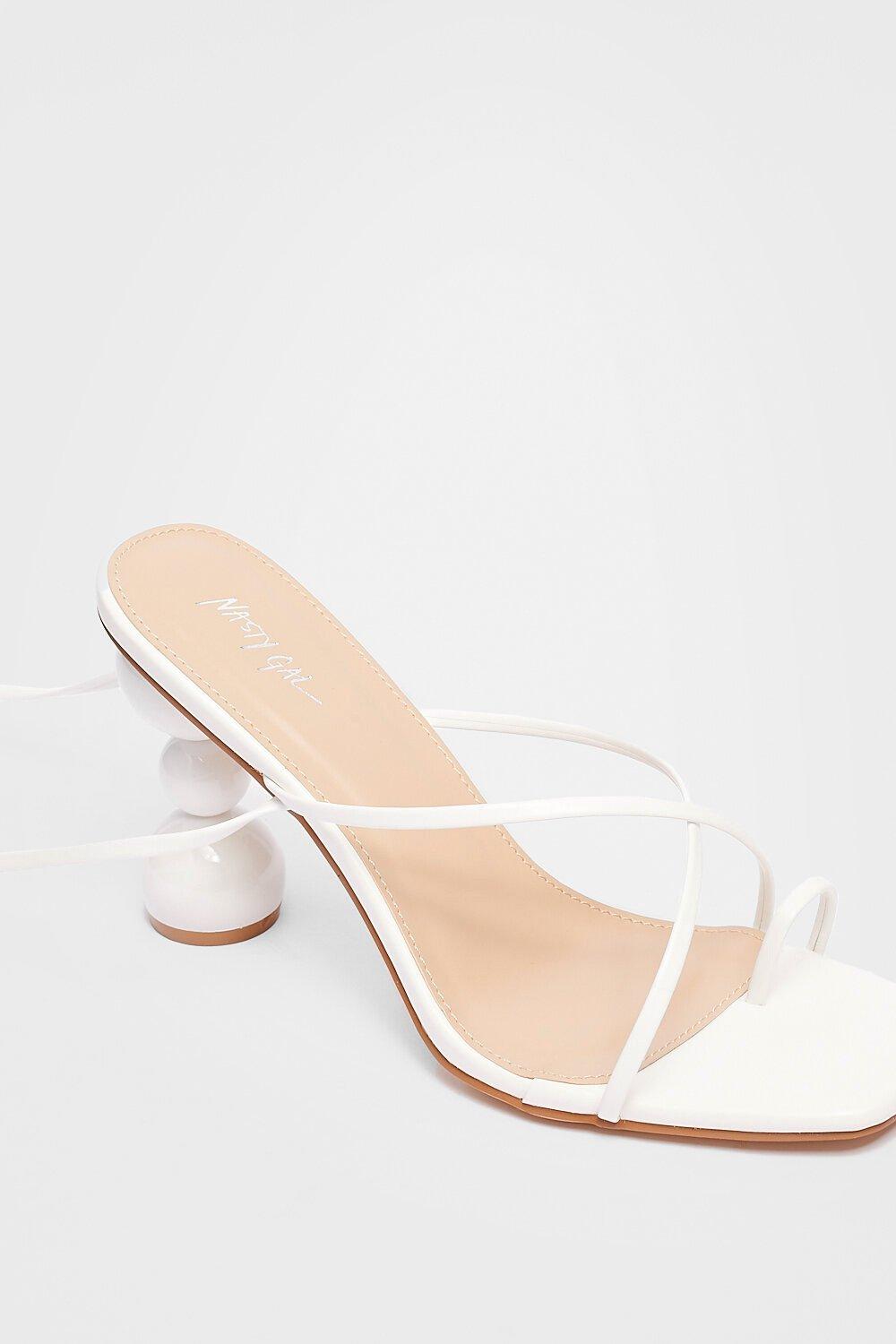 Nasty gal best sale white sandals