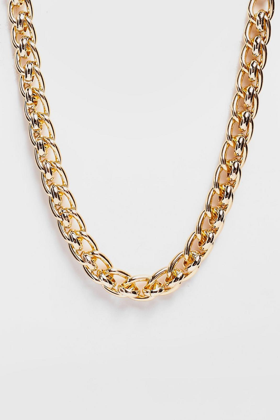 Gold Leave Me Hanging Chunky Chain Necklace image number 1