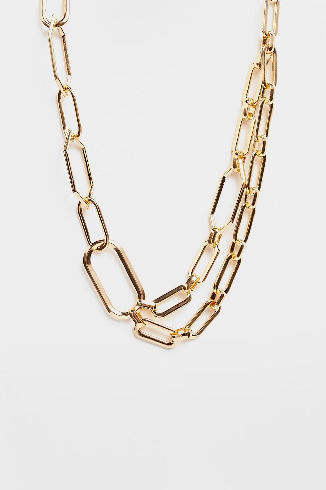 Layered Chunky Chain Necklace image number 1