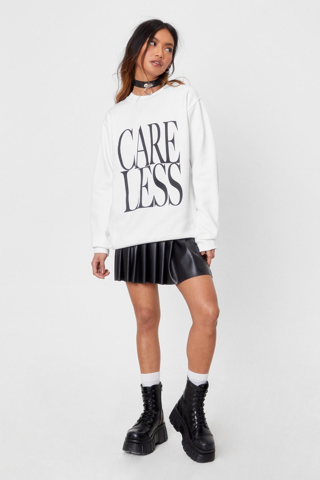 Care Less Petite Oversized Graphic Sweatshirt image number 1
