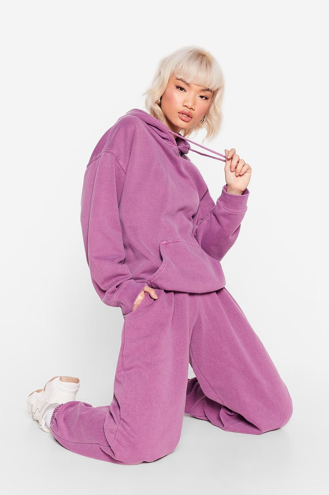 Fushia My Day One Petite Hoodie and Joggers Set image number 1