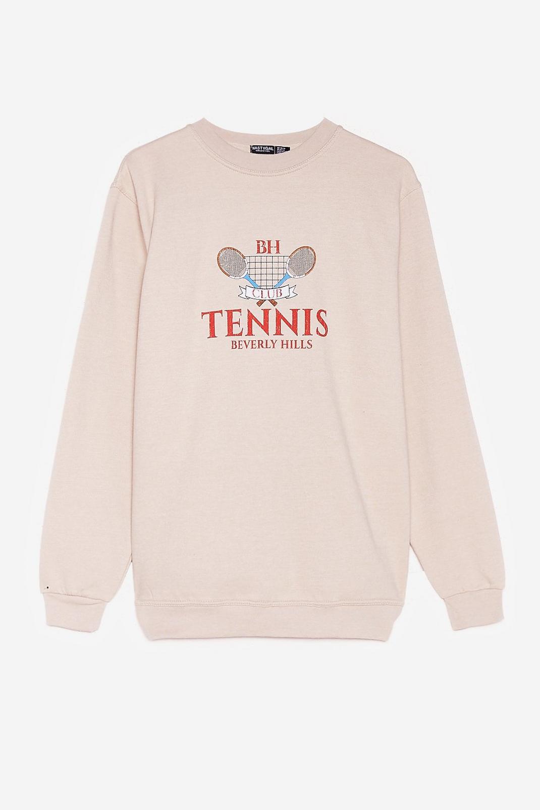 Sand Plus Size Tennis Graphic Sweatshirt image number 1