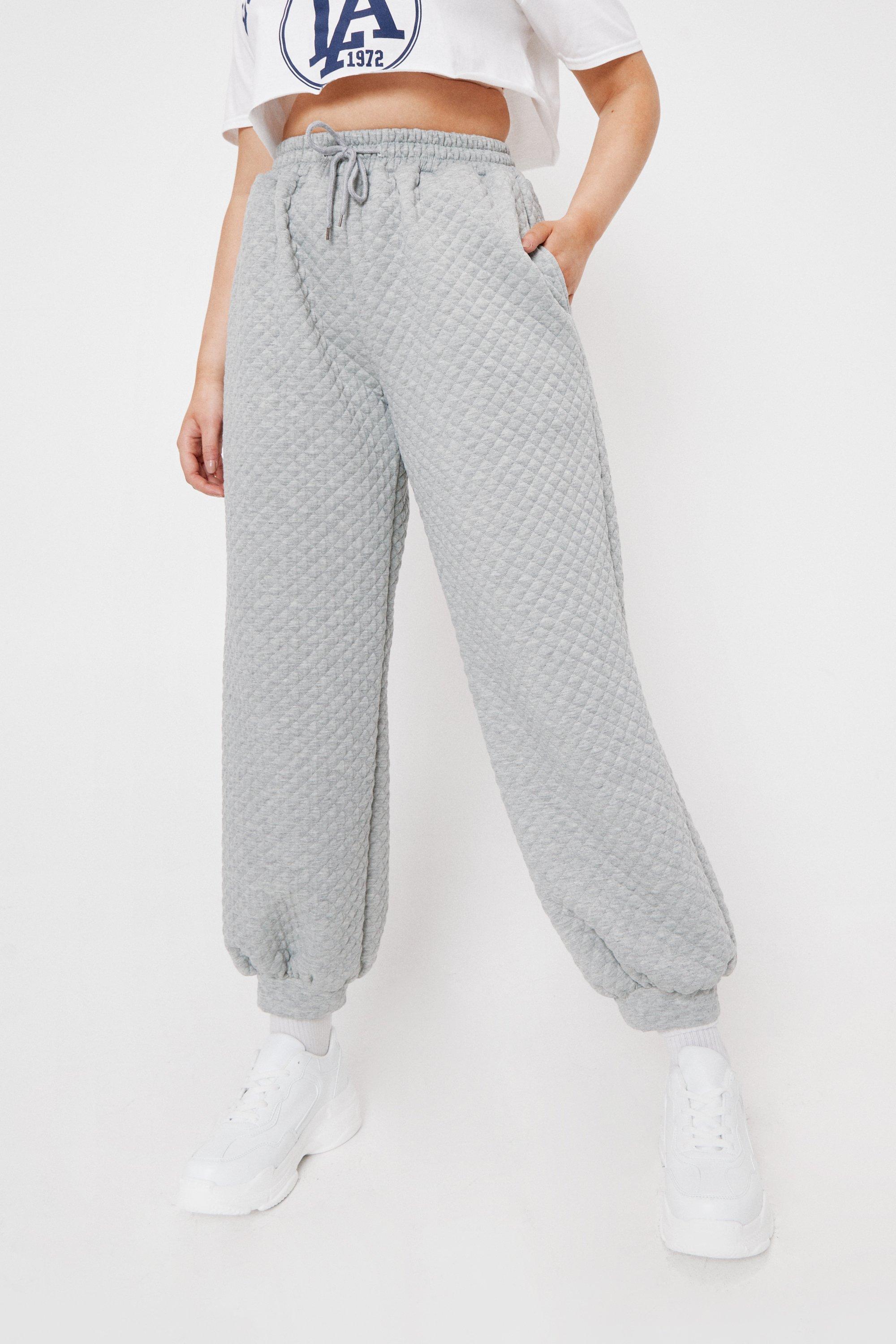 Plus Size Quilted High Waisted Sweatpants Nasty Gal