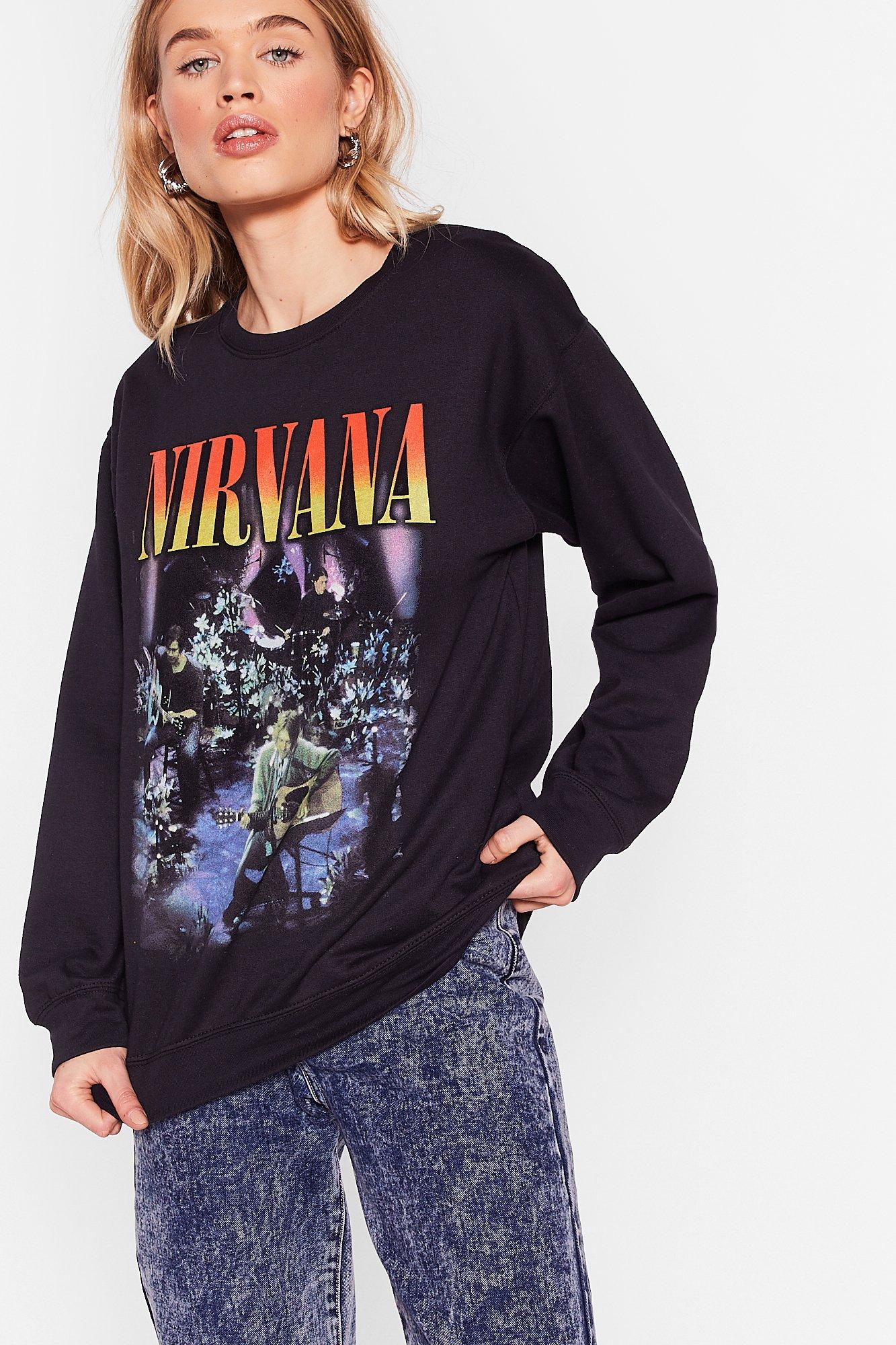 Nirvana Oversized Graphic Band Sweatshirt