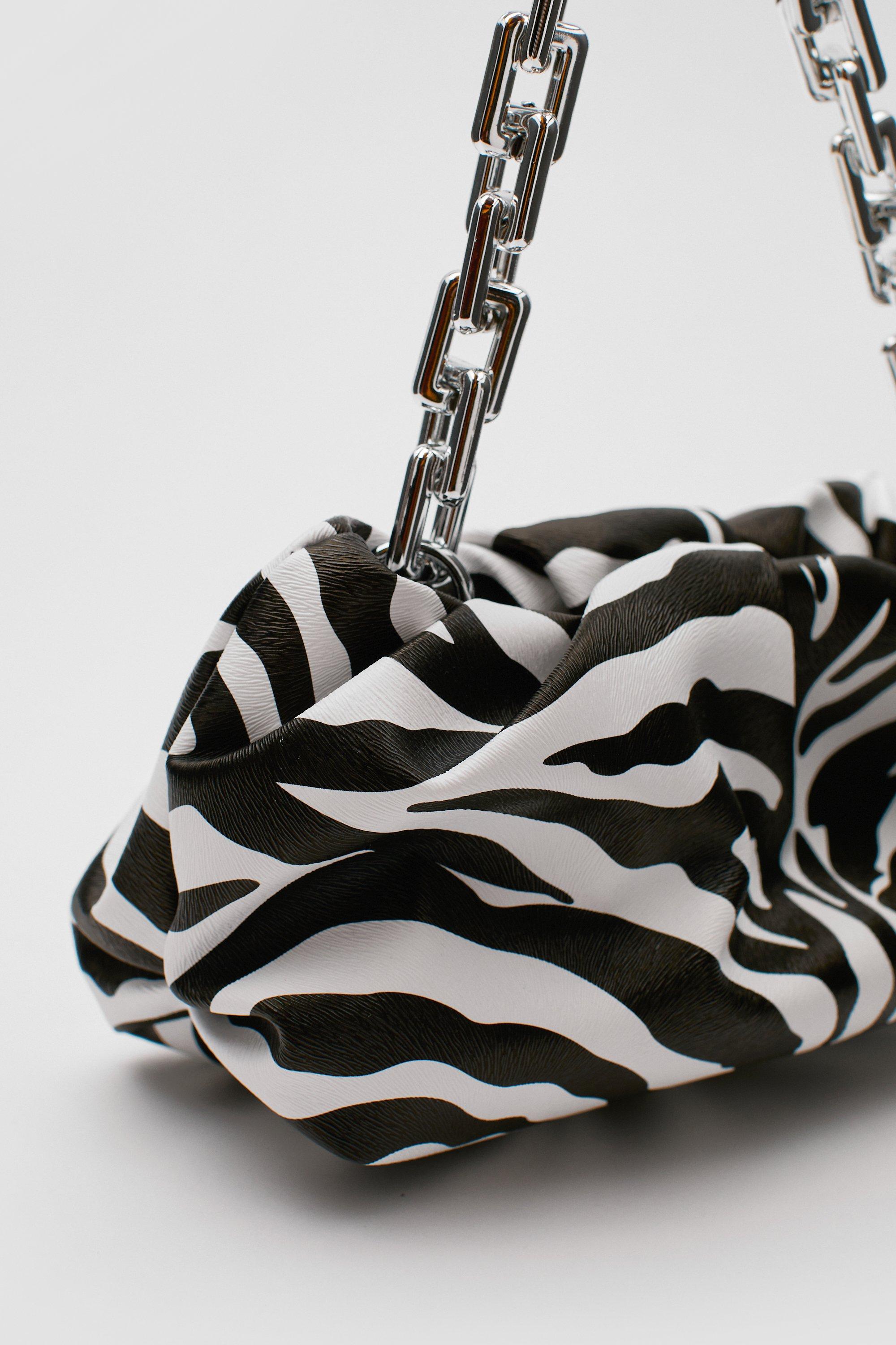 Zebra print shoulder on sale bag