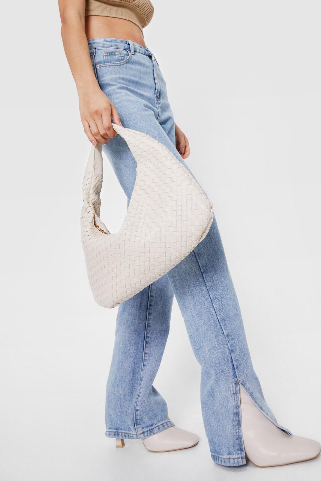 Stone Woven Slouchy Shoulder Bag image number 1
