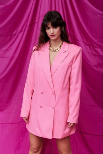 Pink Love Suits You Oversized Blazer Dress
