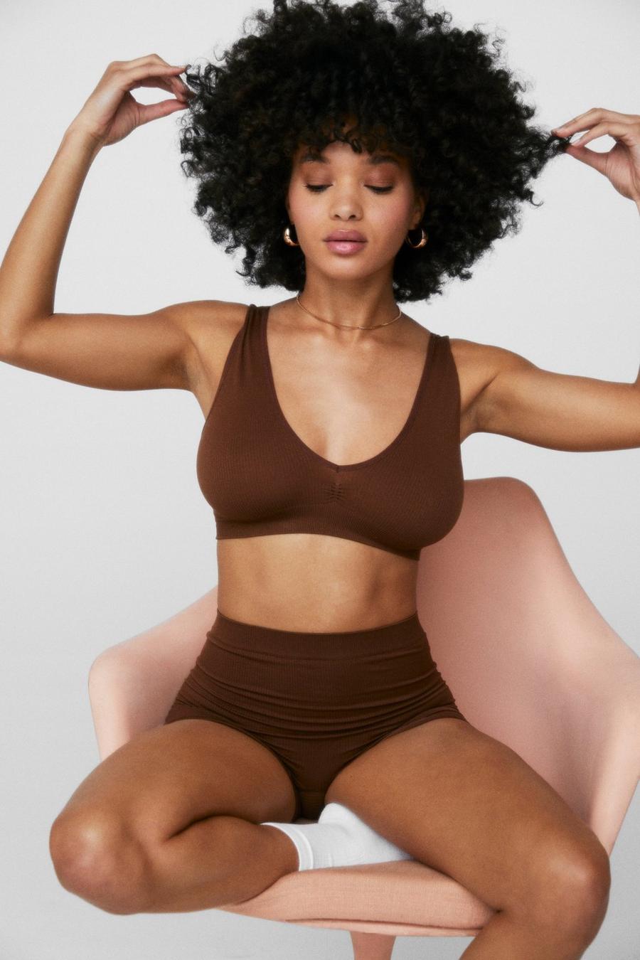 Seamless Bralette and Boxer Shorts Set