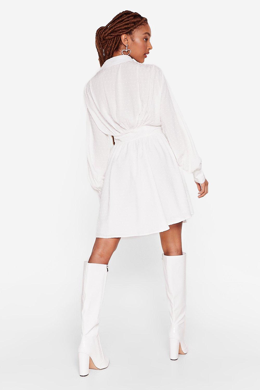 Nasty gal white sales shirt dress