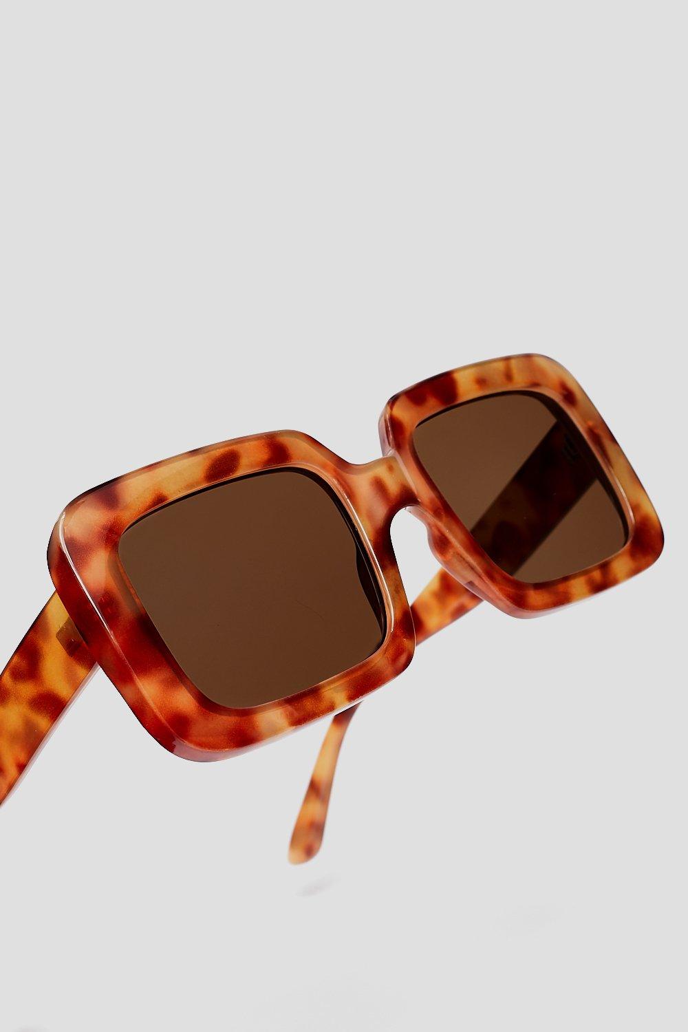 tortoiseshell oversized square sunglasses