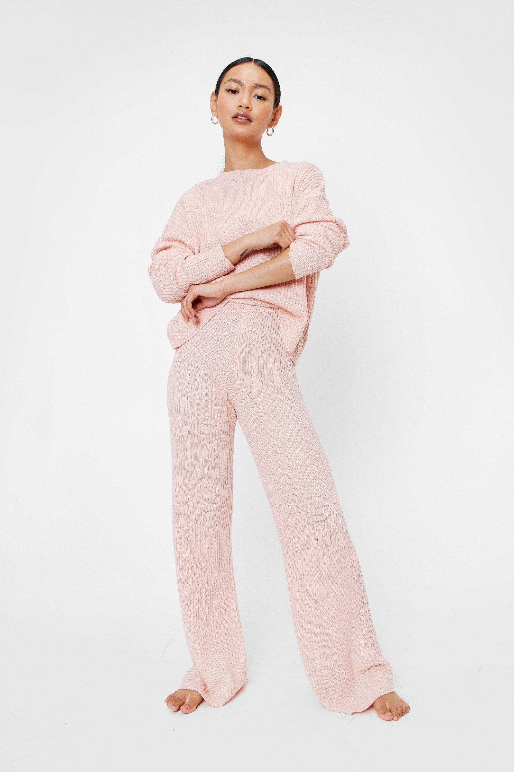 Petite Knit Jumper and Trousers Loungewear Set Nasty Gal