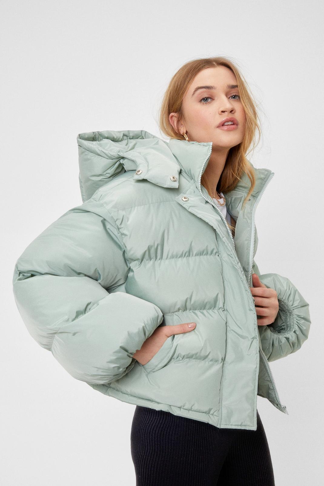 Sage A Real Team Layer Oversized Hooded Padded Jacket image number 1