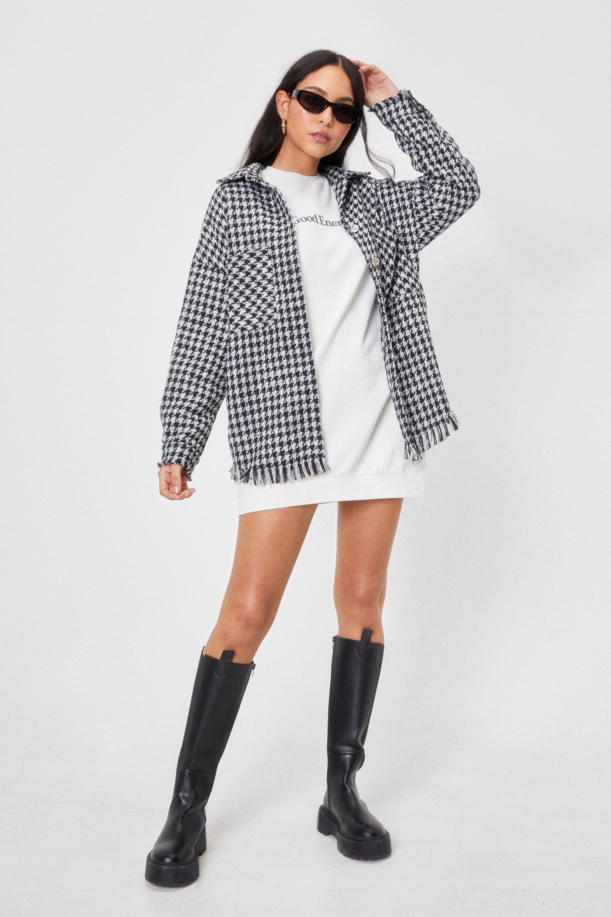 black gingham shacket