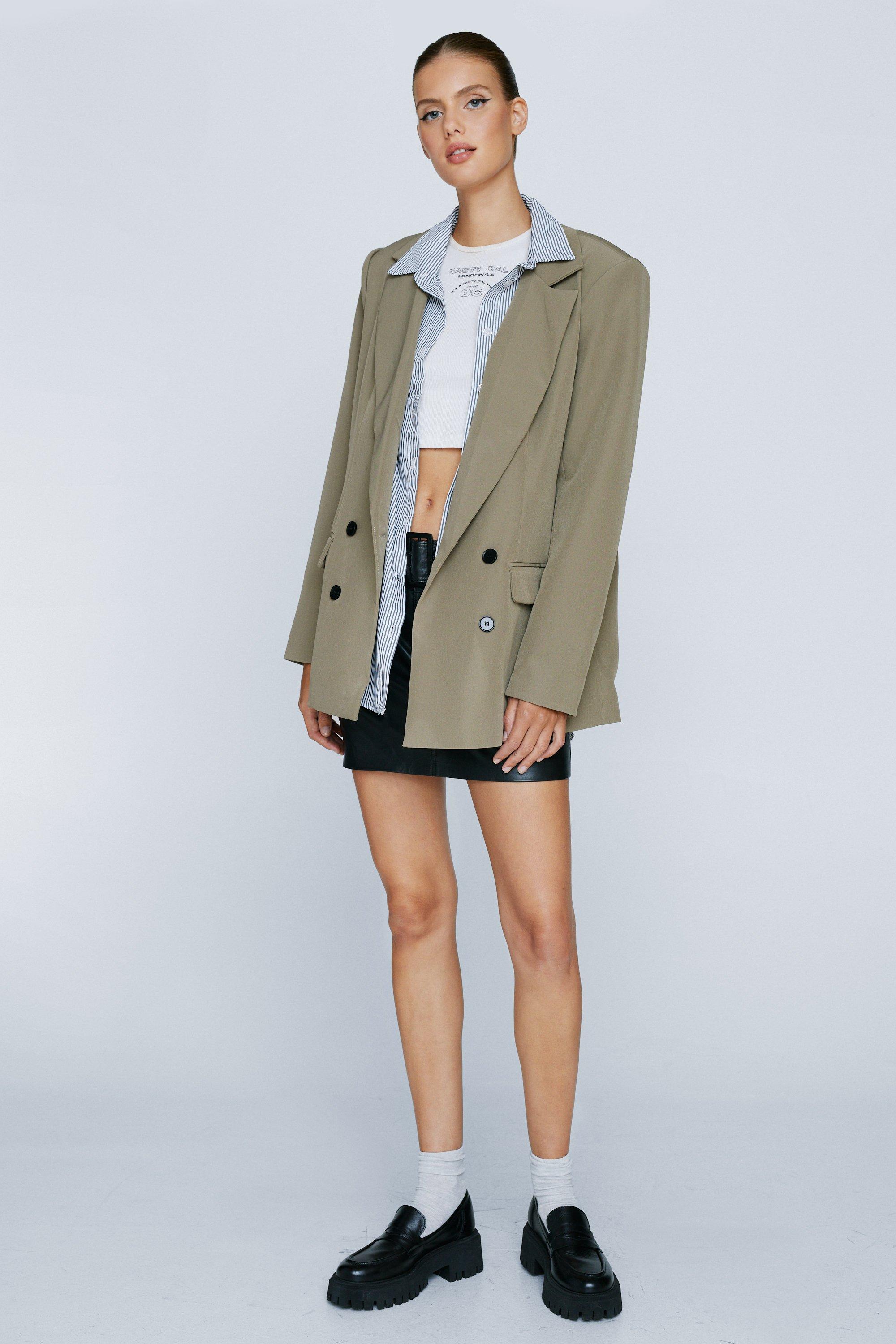 Oversized double breasted blazer sale