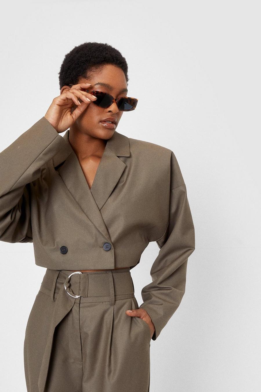 Cropped Blazer and Trouser Suit