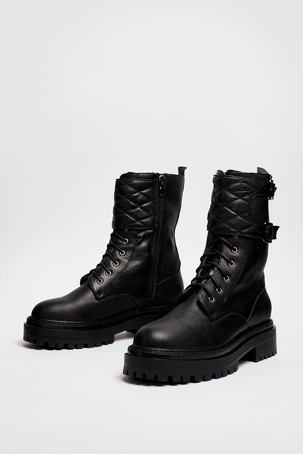 Nasty gal combat on sale boots