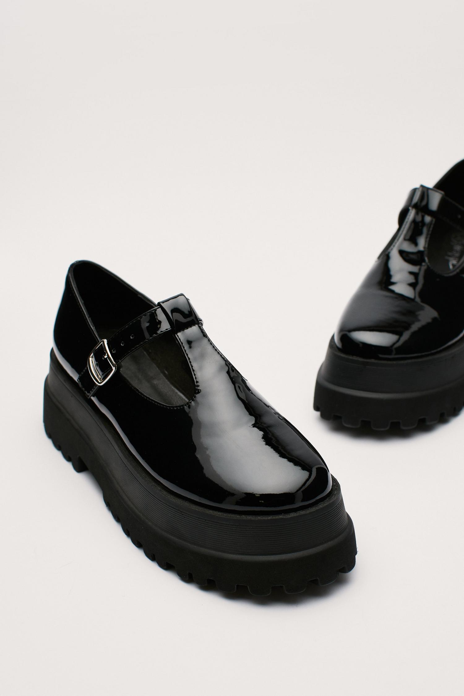 Patent Faux Leather T Bar Platform Mary Janes | Nasty Gal