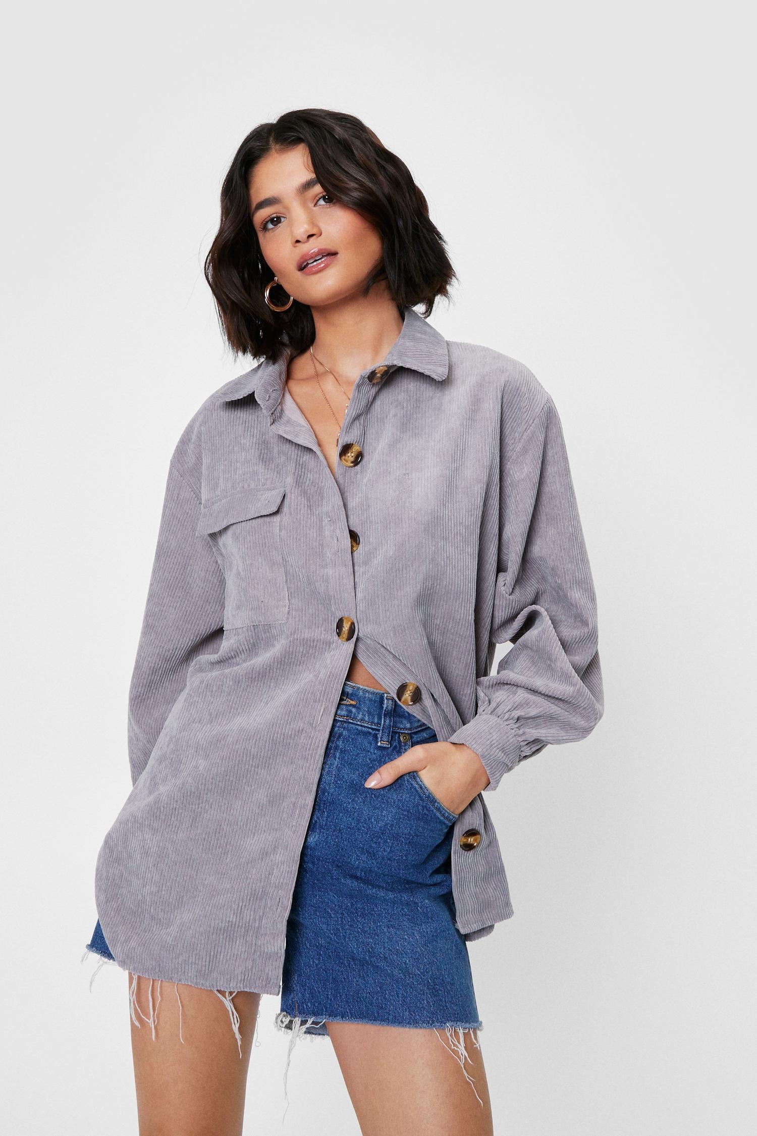 nasty gal corduroy shirt