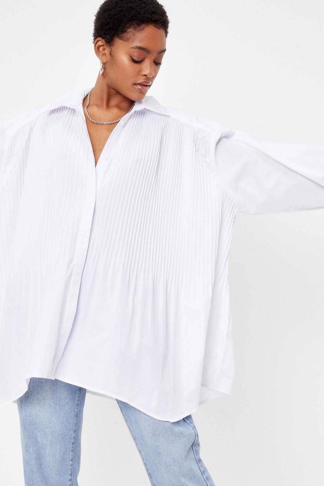 Business Plan Pleated Oversized Shirt image number 1