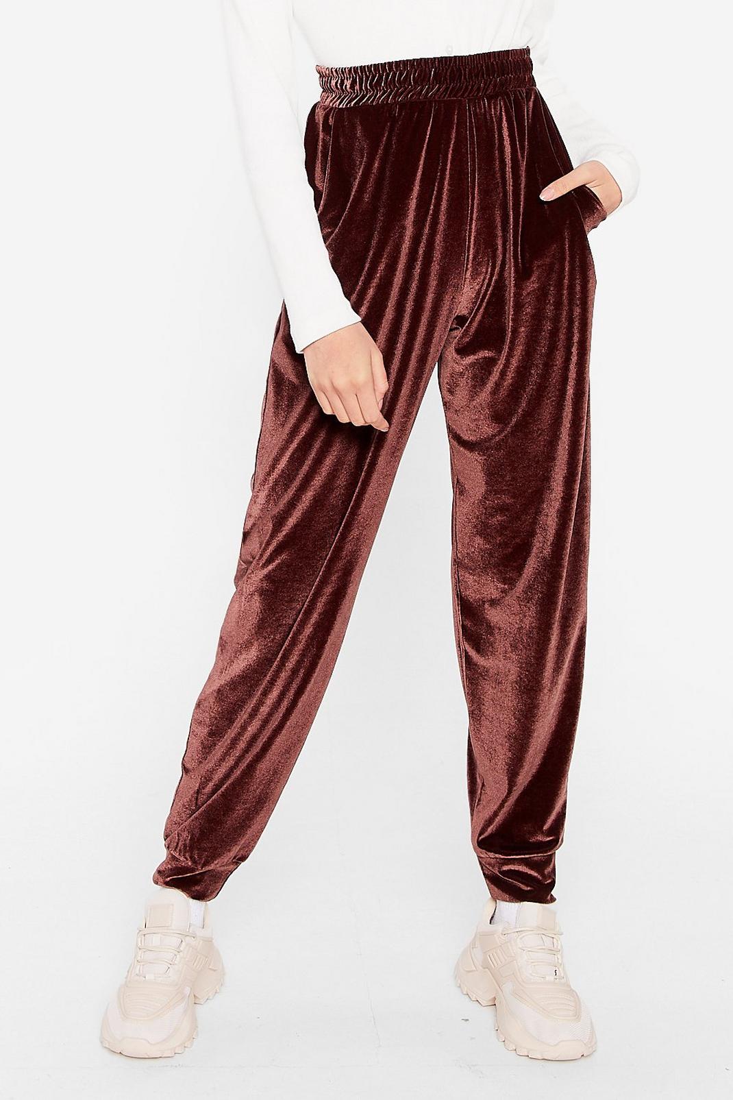 Velour Oversized High Waisted Sweatpants Nasty Gal