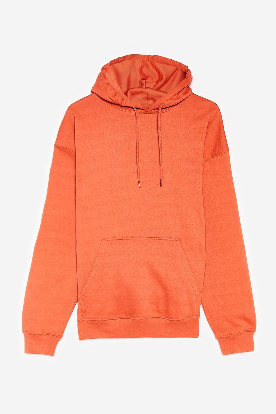 Rust Petite Front Pocket Oversized Hoodie image number 1