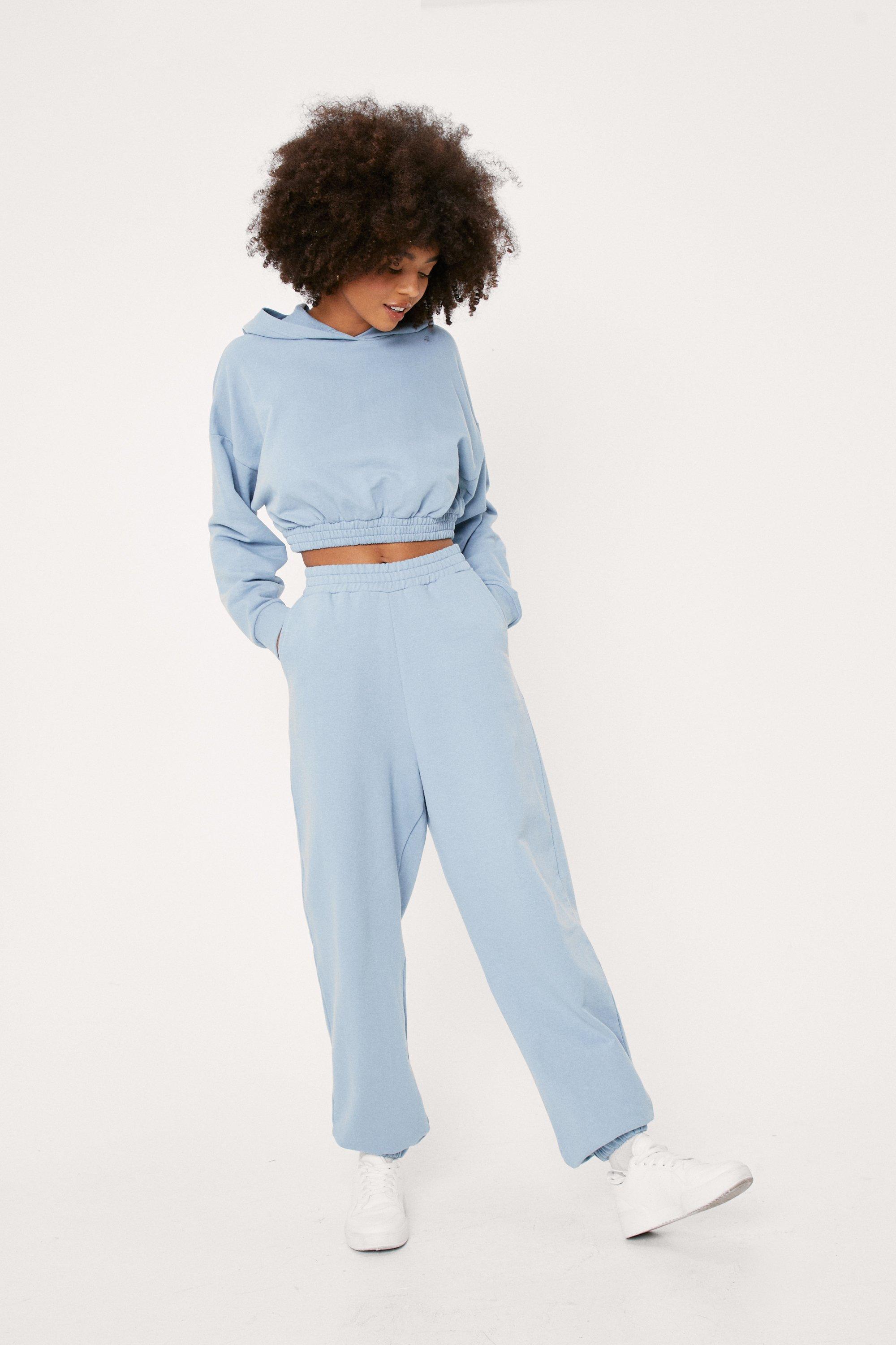 Cropped Hoodie and Joggers Lounge Set