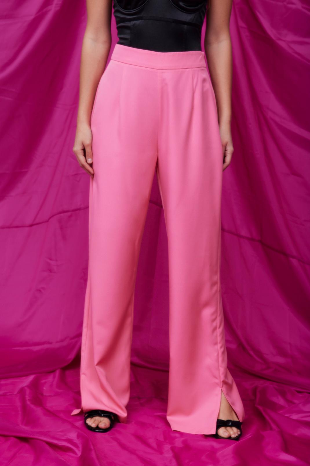 155 Love Suits You Slit Tailored Wide-Leg Trousers image number 2