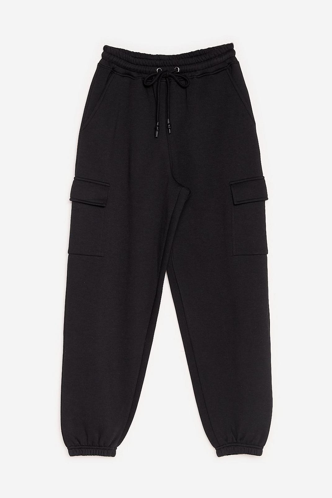 Black Just Cargo With It High-Waisted Tracksuit Pants image number 1