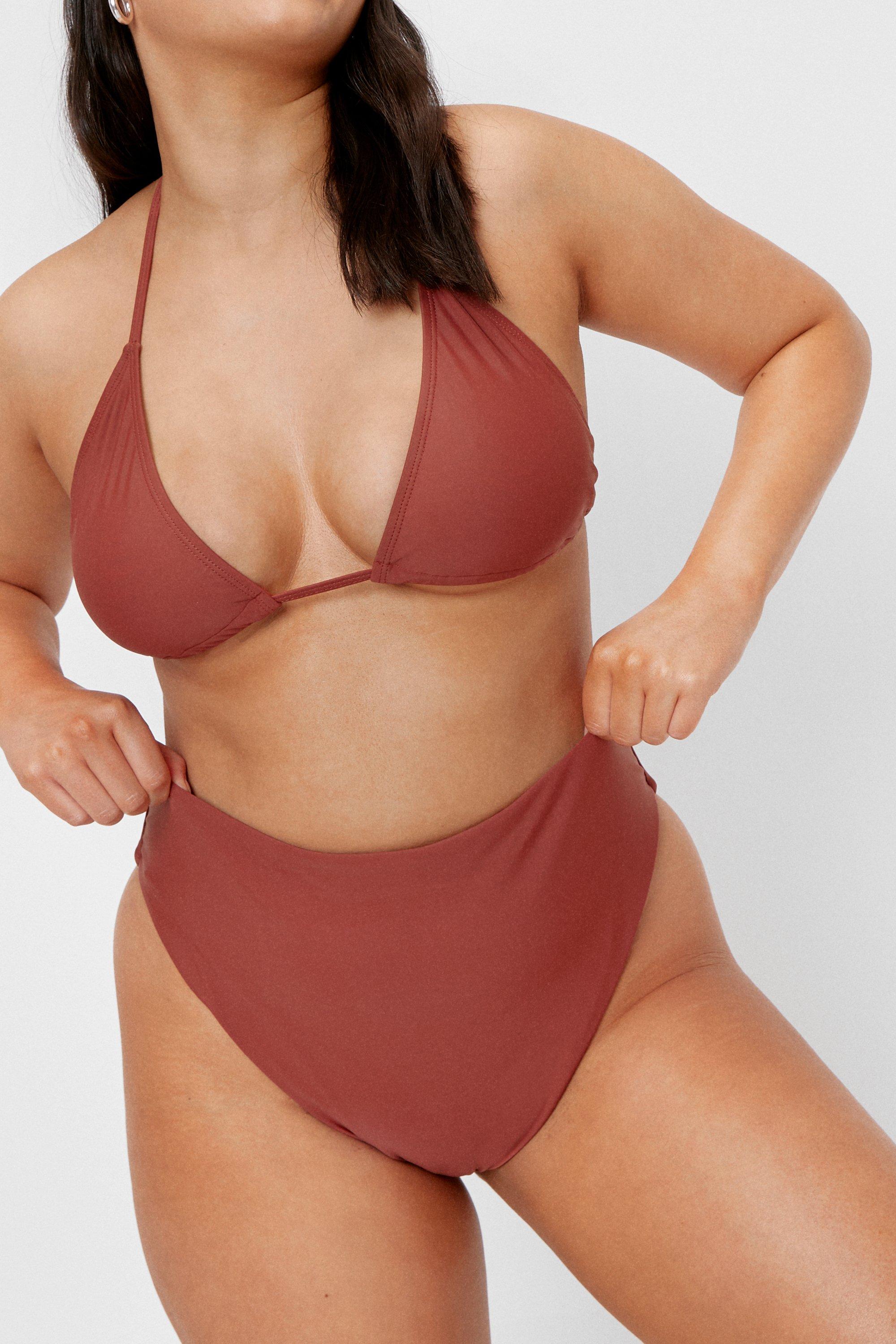 Plus size sale halter bikini