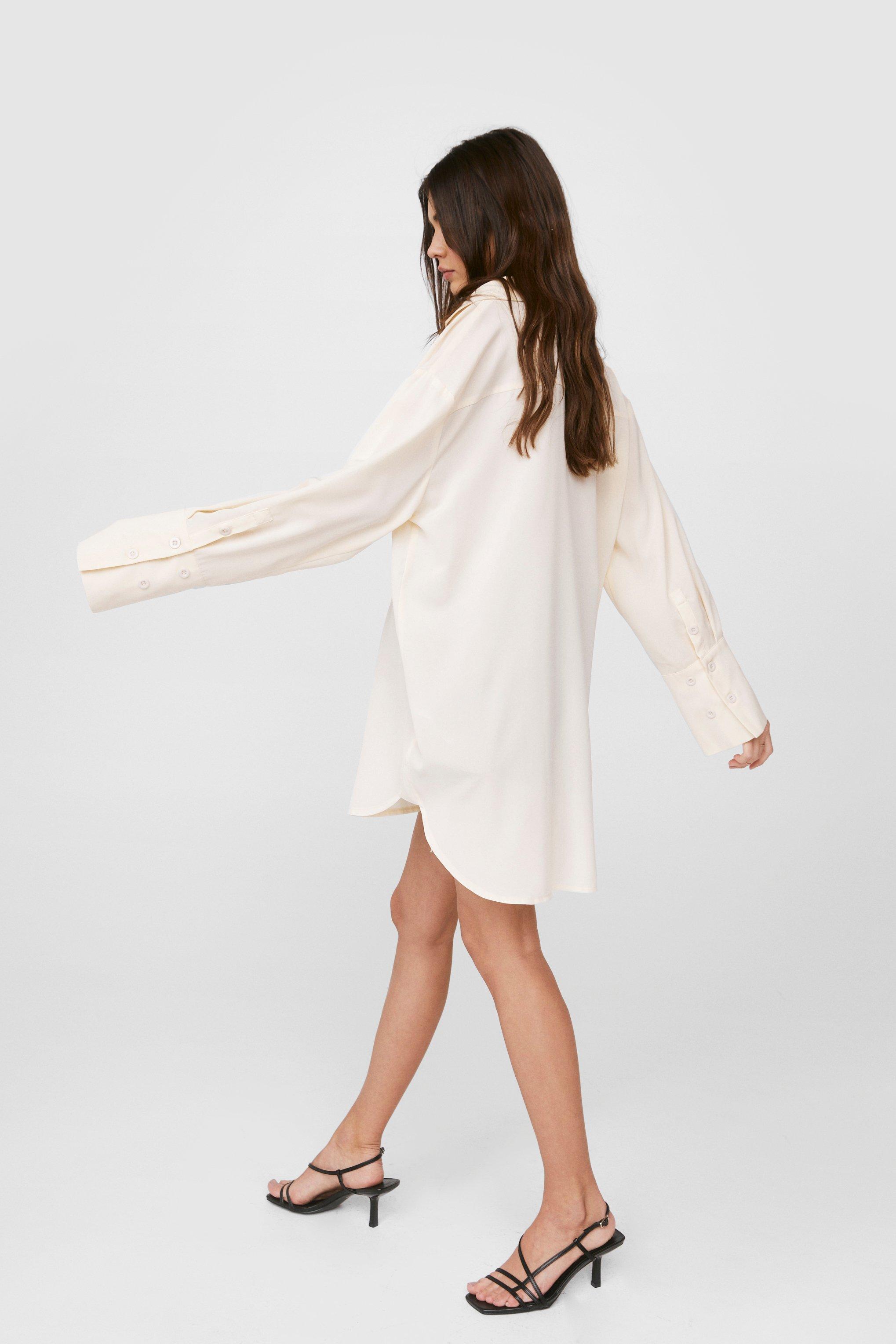 Oversized Mini Shirt Dress