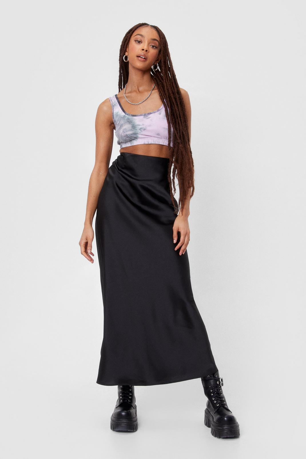 coast structured satin maxi skirt