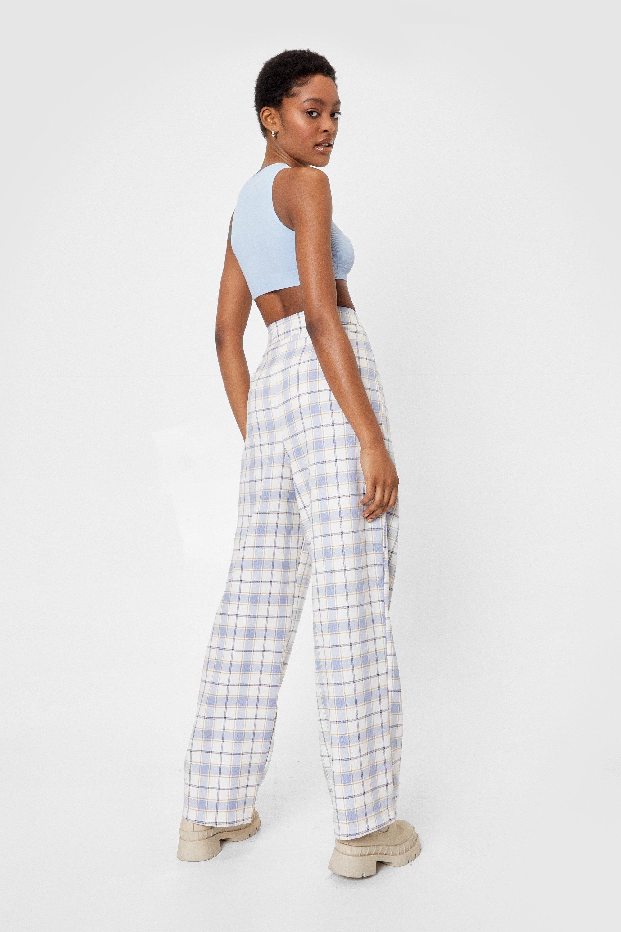 Check Loose Wide Leg Pants | Nasty Gal