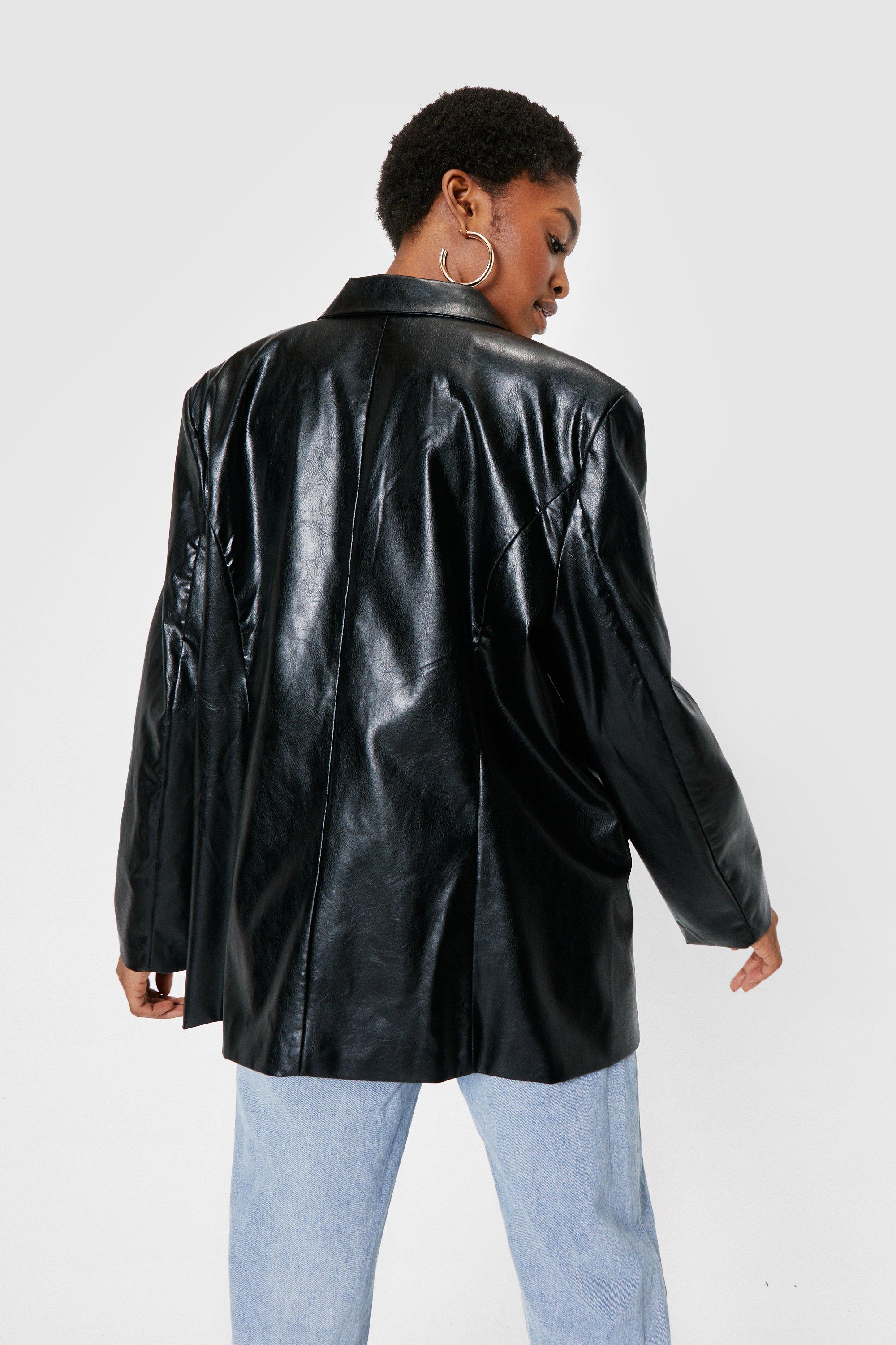 FAUX LEATHER OVERSIZE BZ-