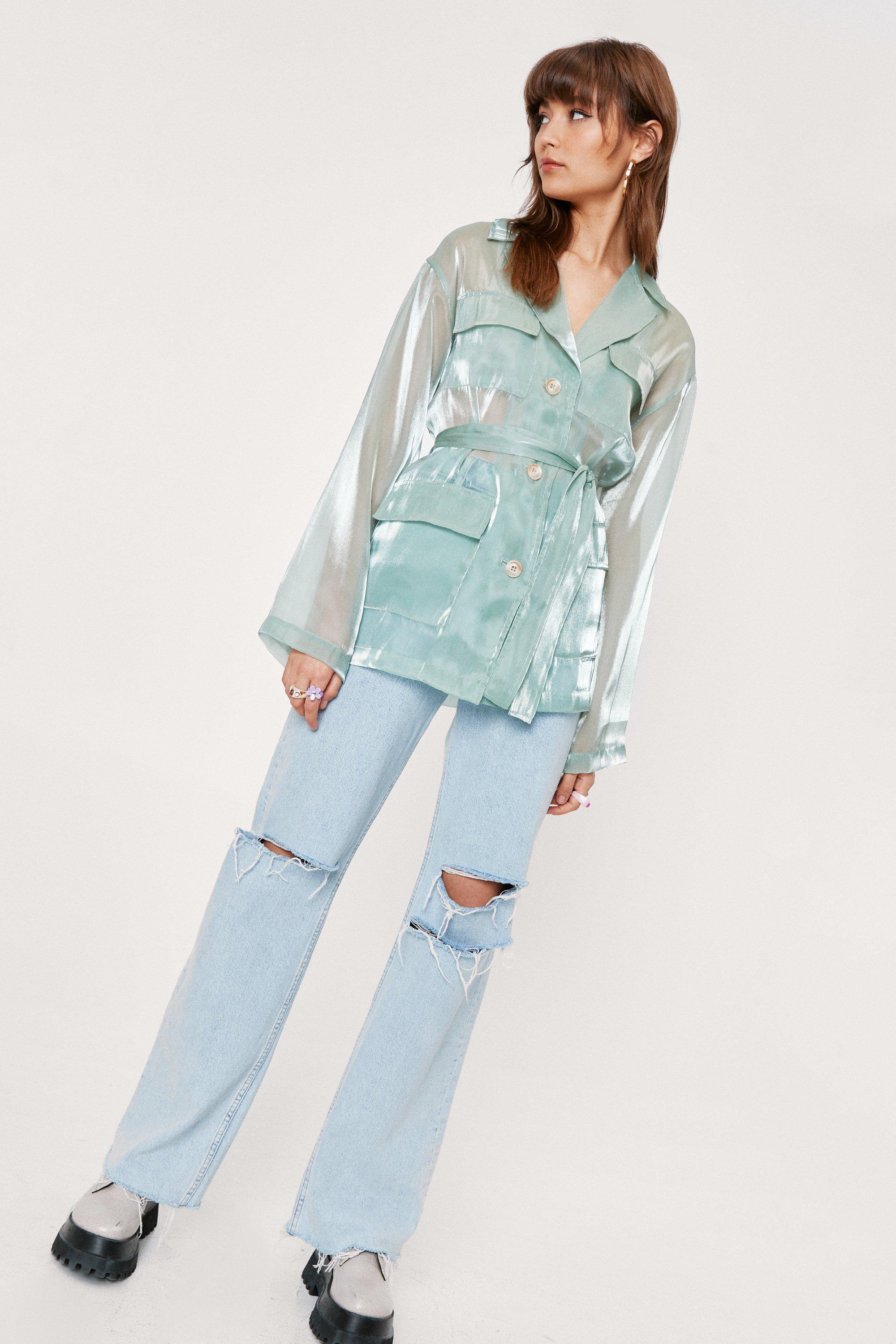 Sheer on sale organza coat