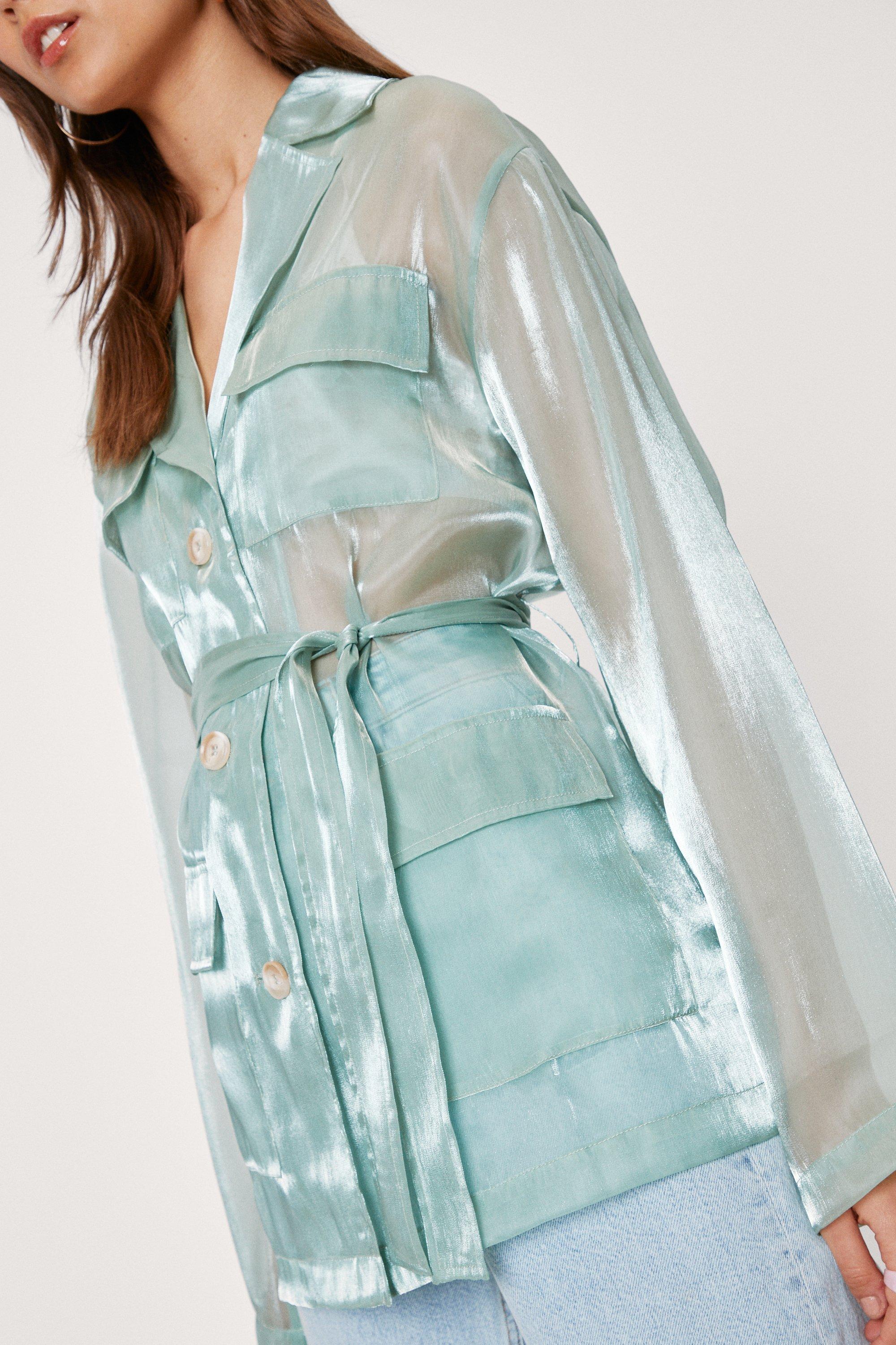 Long hotsell sheer jacket