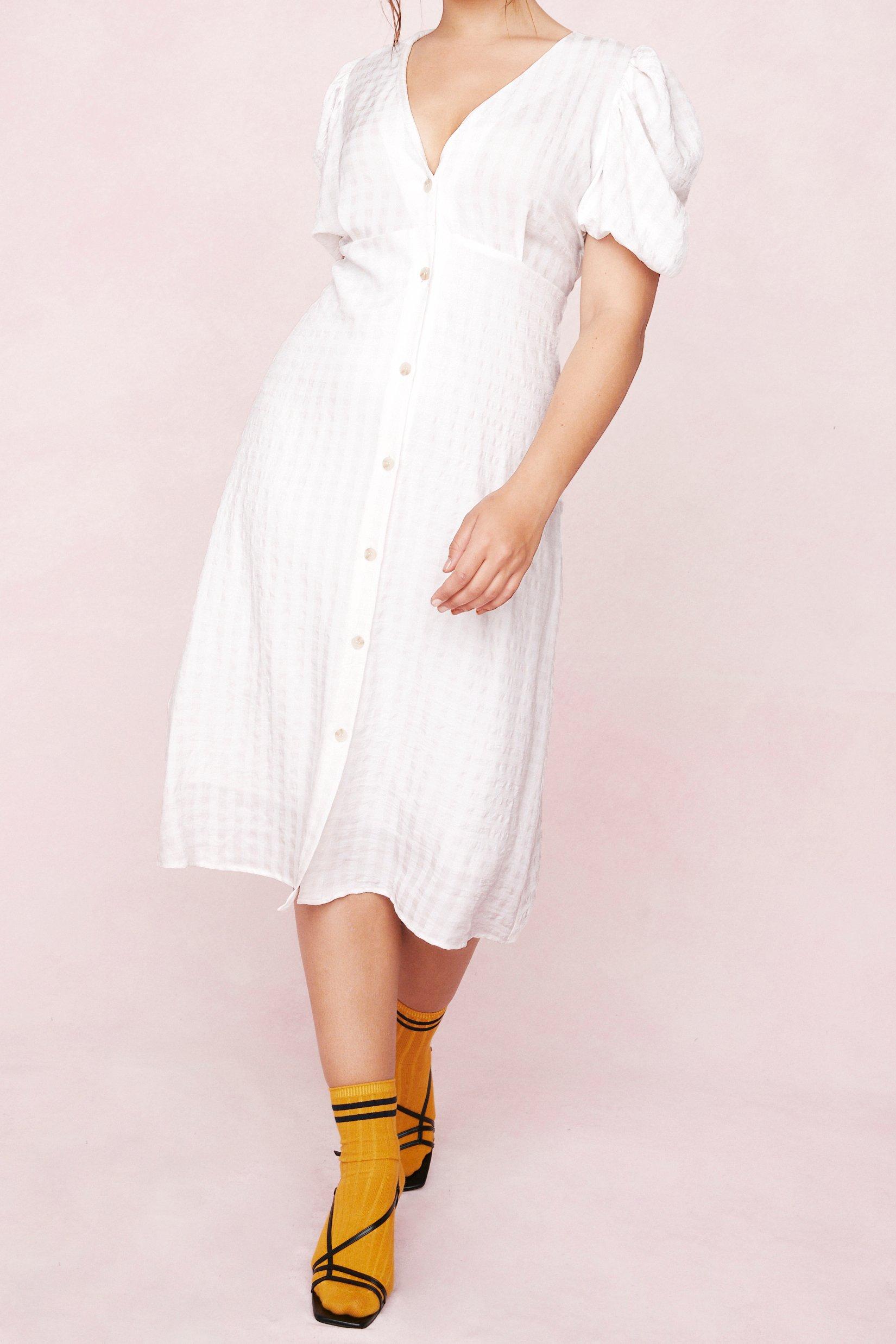 plus size button down midi dress