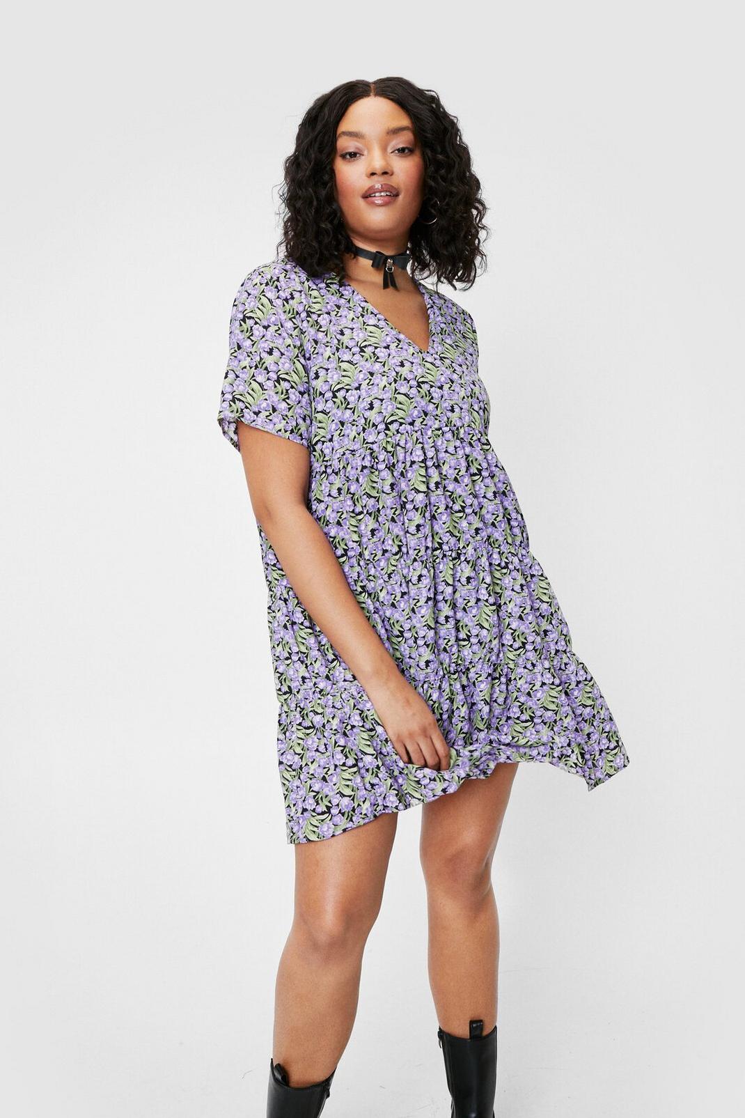 plus size long smock dress