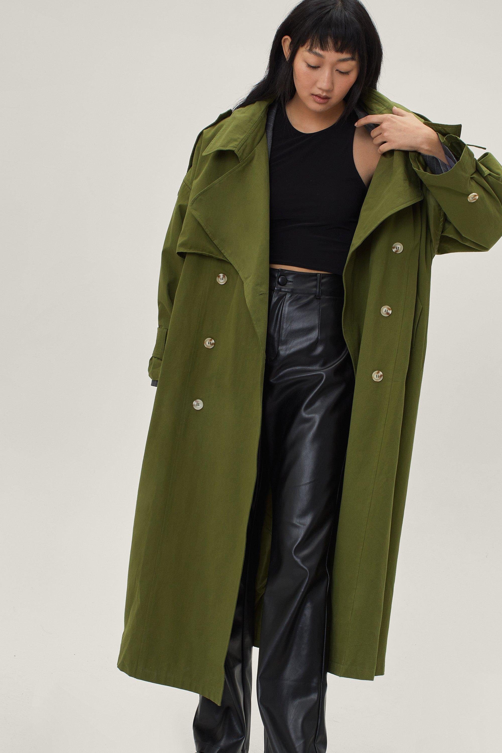 army green duster jacket