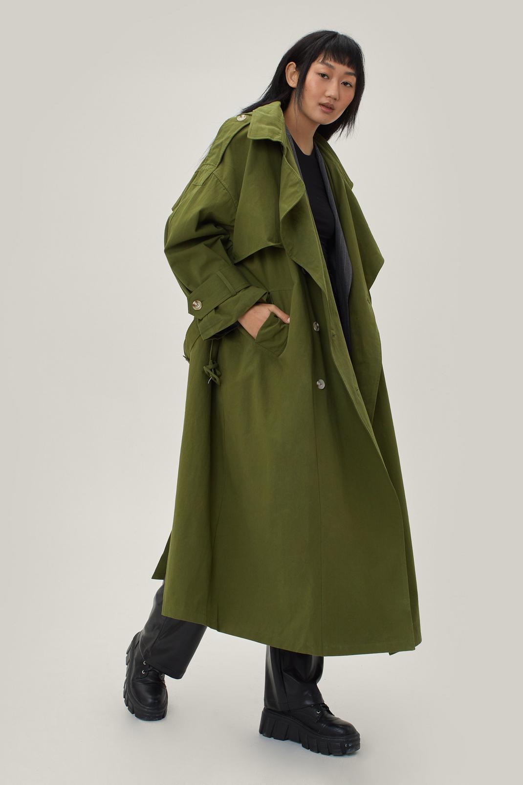 151 Hooded Oversized Belted Trench Coat image number 2