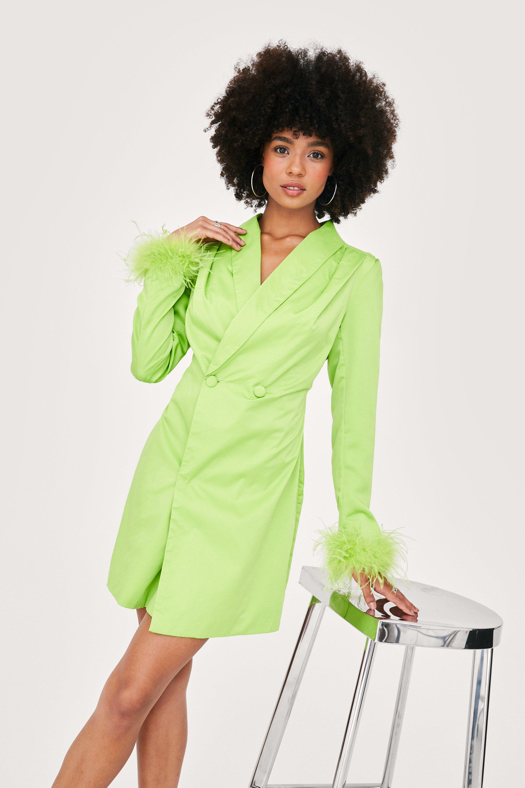 Nasty gal hotsell green blazer dress